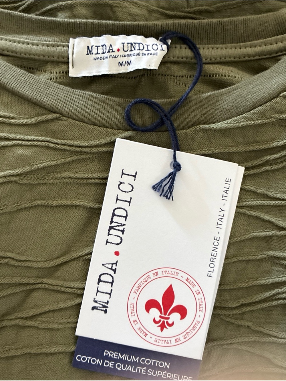 Mida Undici Textured Shirt medium NWT